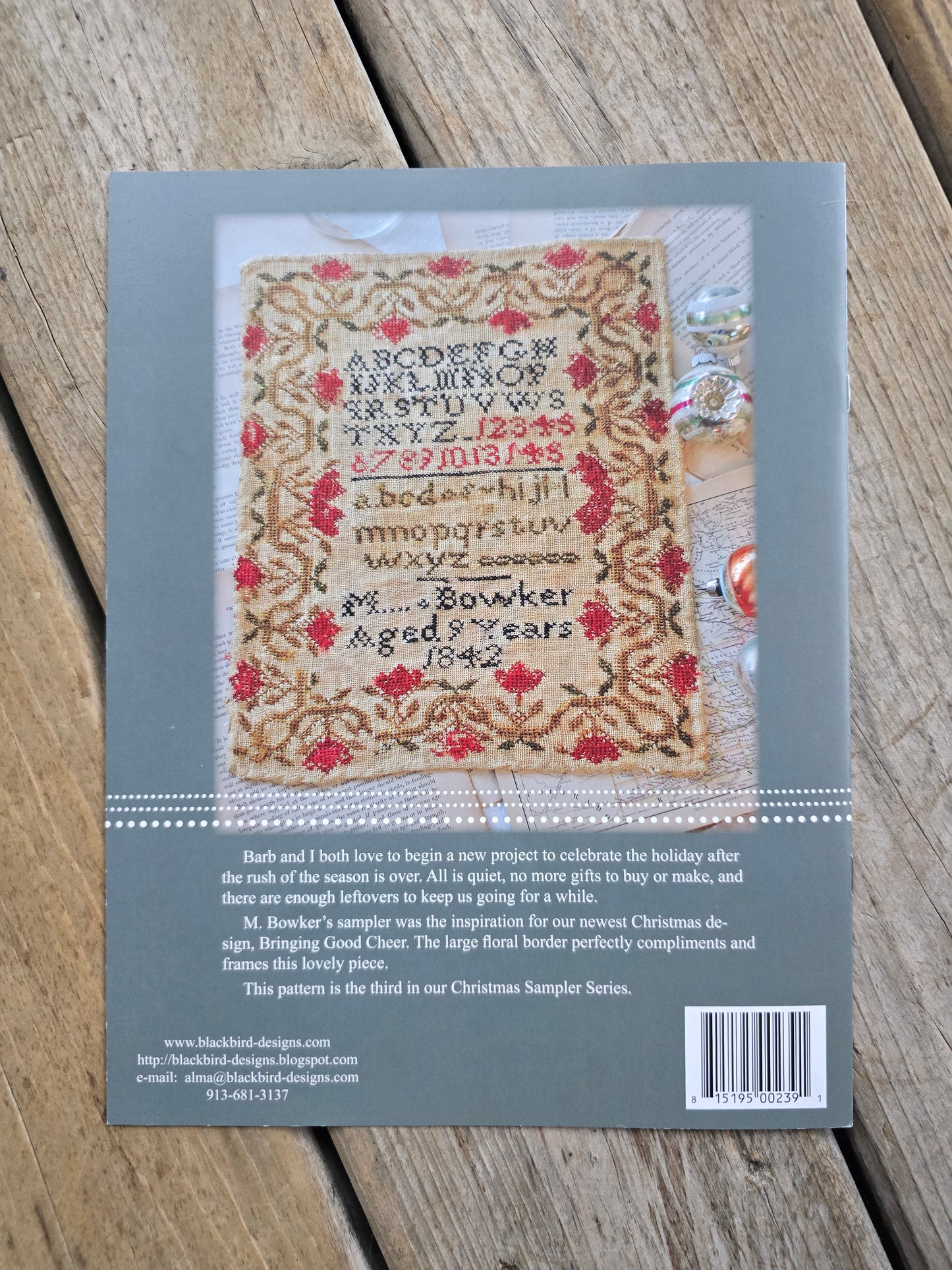 Blackbird Designs - Bringing Good Cheer - Number 3 in the Christmas Series - Cross Stitch Pattern