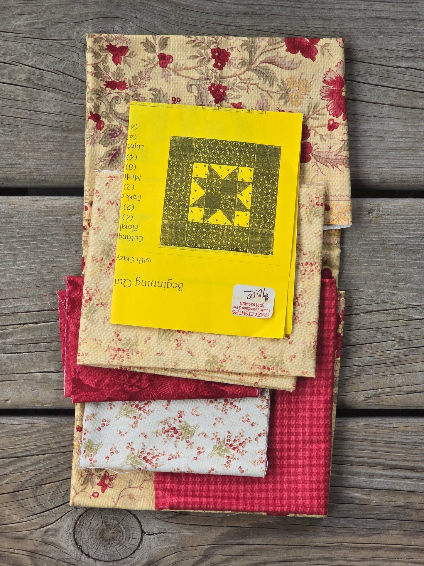 Crazy Eighths - Log Cabin, Ohio Star, 25 Patch Star - 3 Individual Quilt Kits