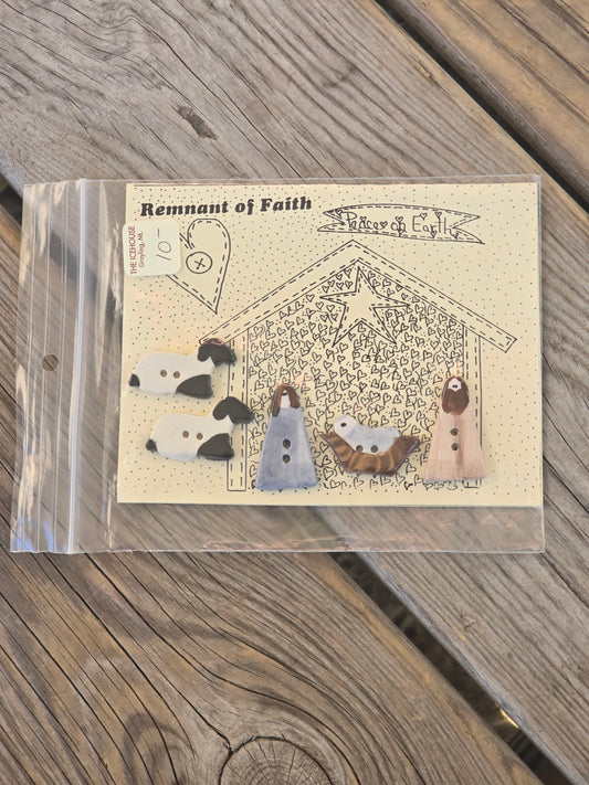 Jean Devereux - Remnant of Faith - Nativity - Buttons