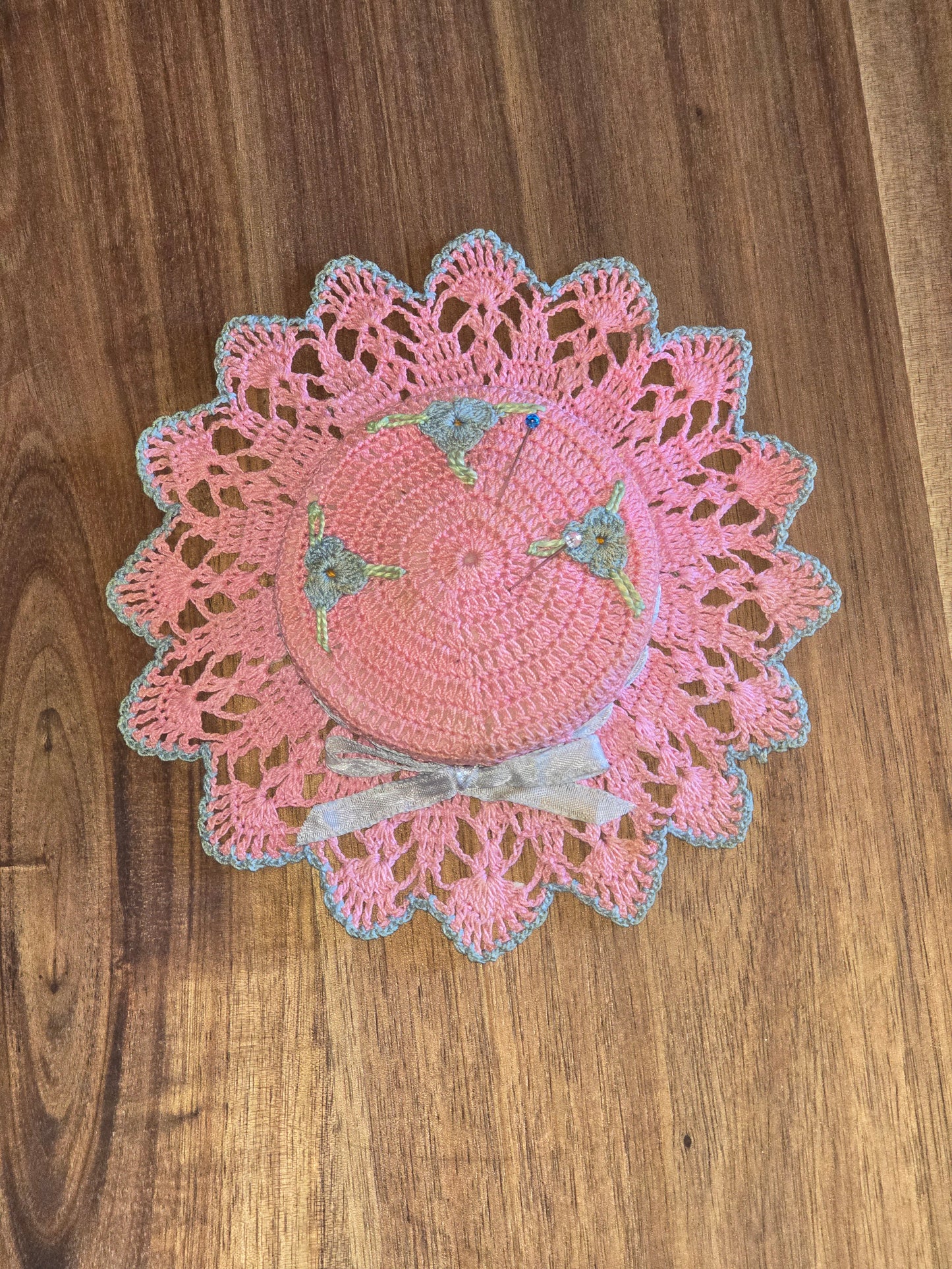 Vintage Crocheted Hat Shaped Pincushion