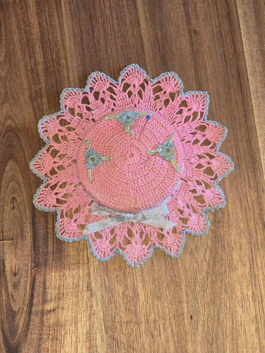 Vintage Crocheted Hat Shaped Pincushion