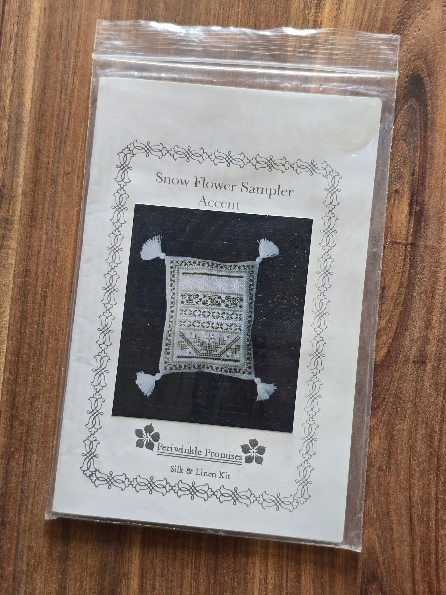 Periwinkle Promises - Sampler Accents - Snow Flower Sampler Accent - Cross Stitch Kit