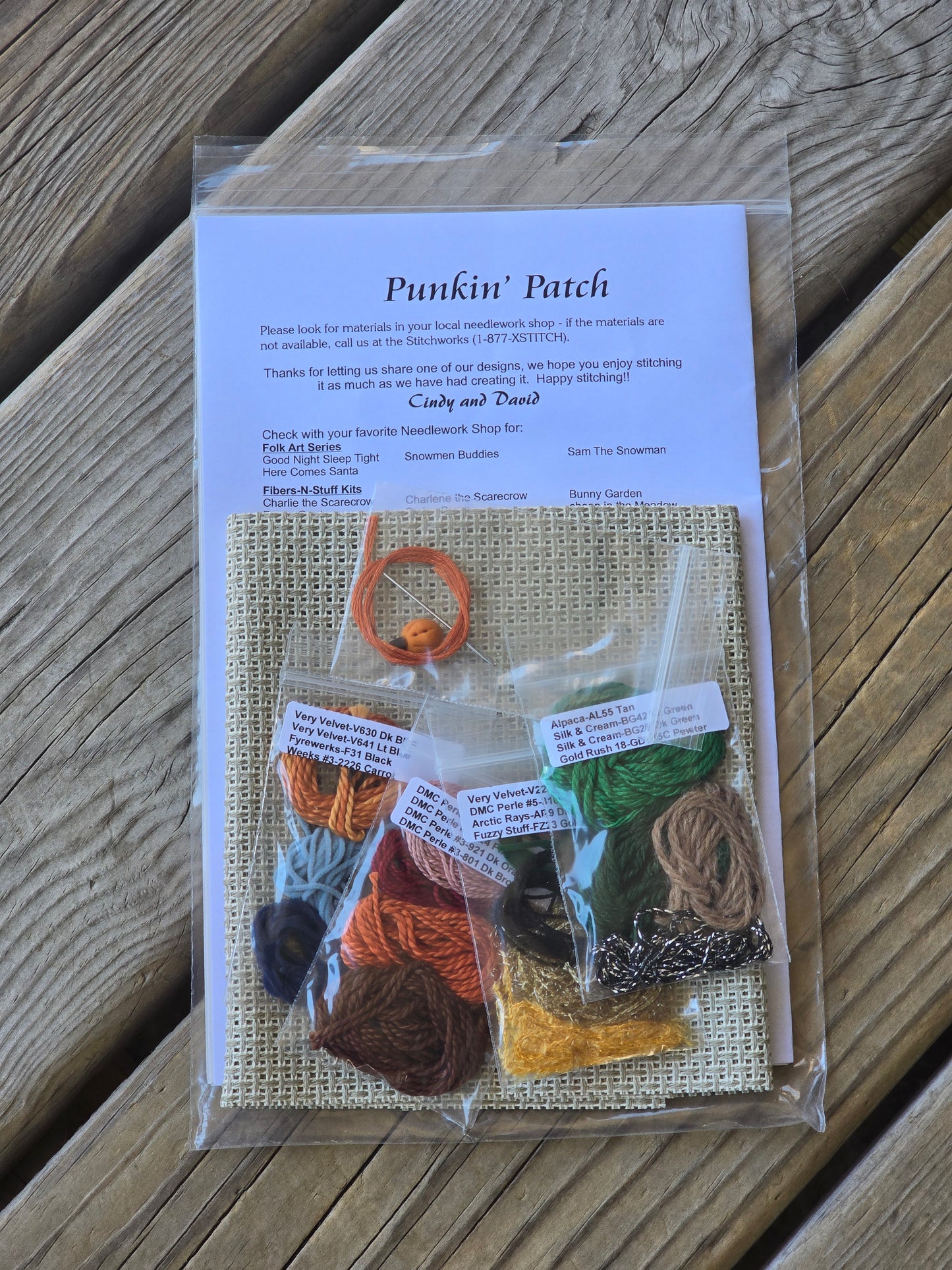 The Stitchworks - Fibers-n-Stuff - Punkin' Patch - Cross Stitch Kit
