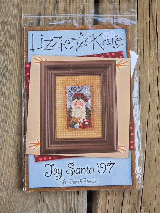 Lizzie Kate - Joy Santa '07 - Embroidery - Punchneedle Pattern