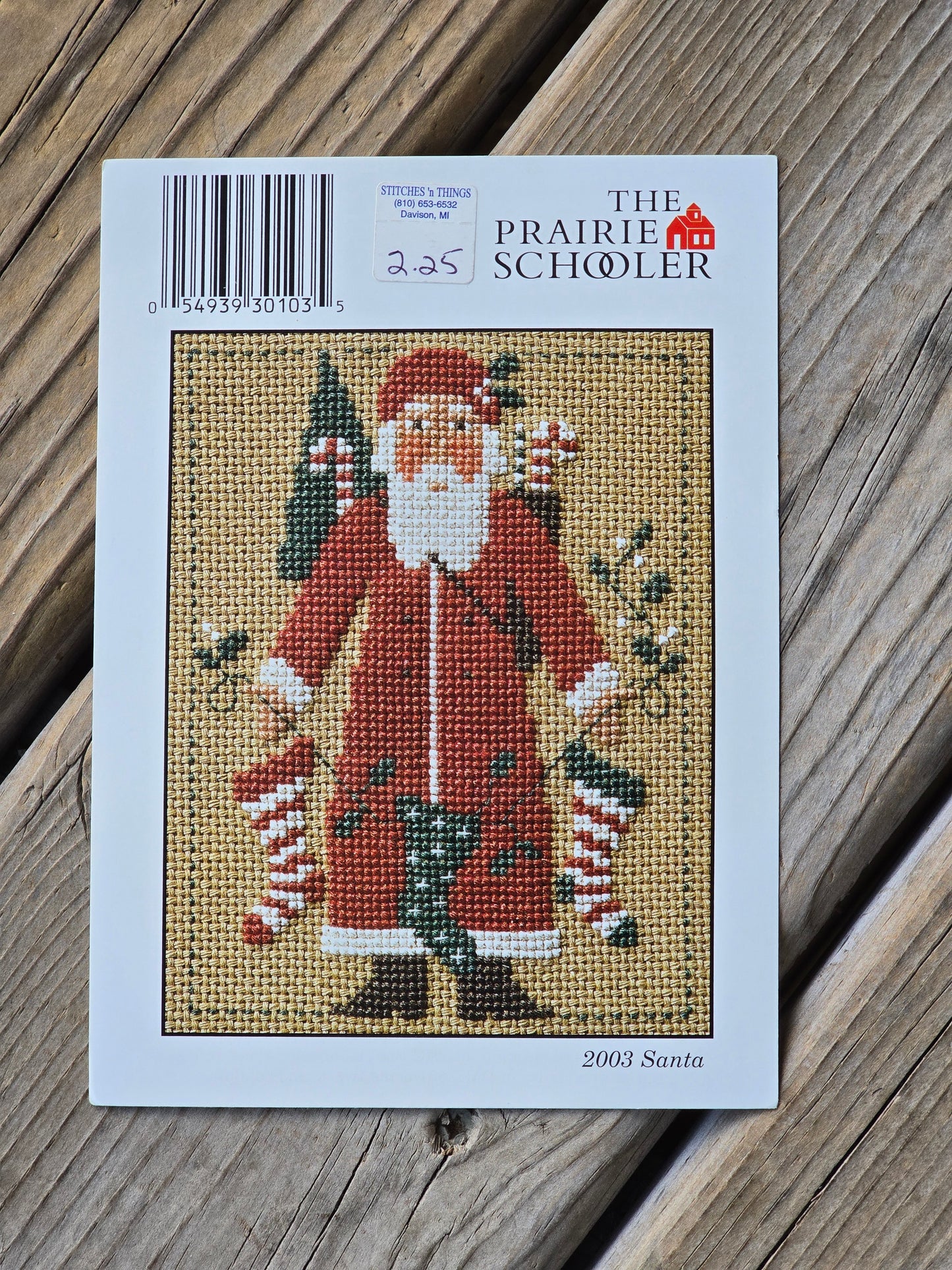 The Prairie Schooler - 2003 Santa - Cross Stitch Pattern