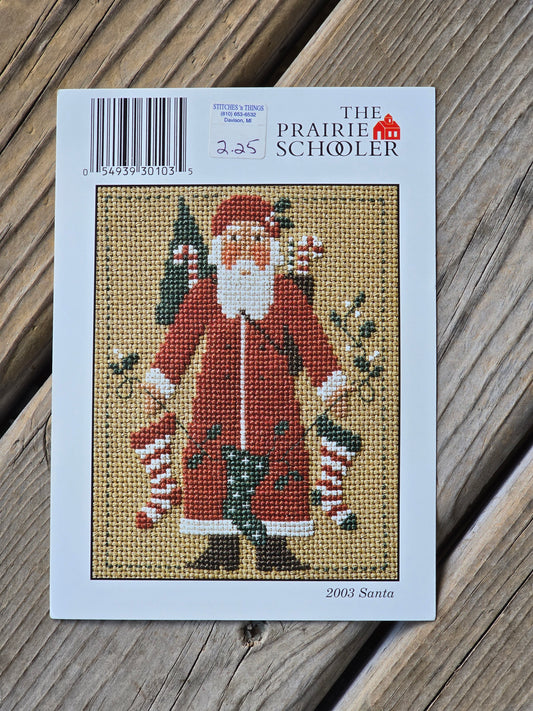 The Prairie Schooler - 2003 Santa - Cross Stitch Pattern