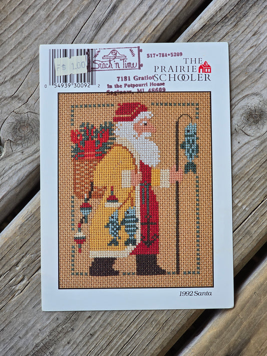 The Prairie Schooler - 1992 Santa - Cross Stitch Pattern