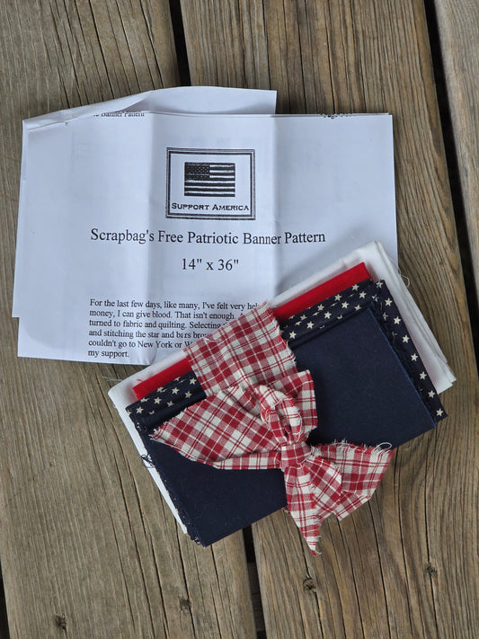 Scrapbag - Patriotic Banner- Quilt - Kit