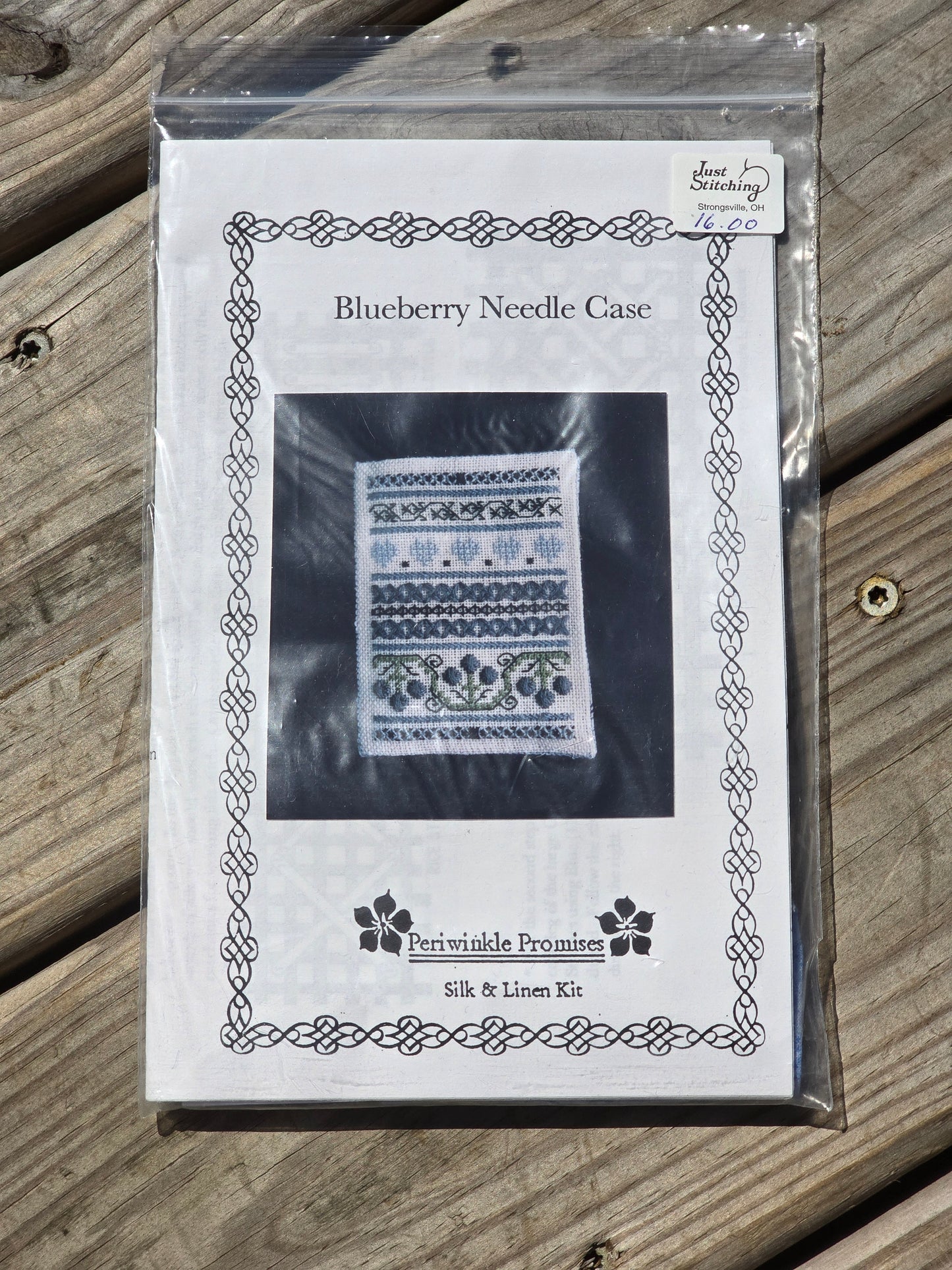 Periwinkle Promises - Blueberry Needle Case - Petite Periwinkles - Cross Stitch Kit
