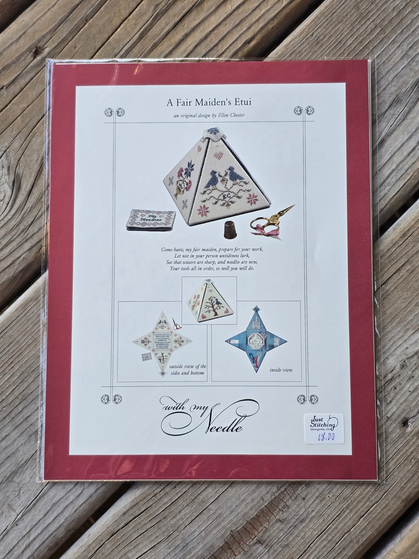 With My Needle - A Fair Maiden's Etui - Cross Stitch Pattern