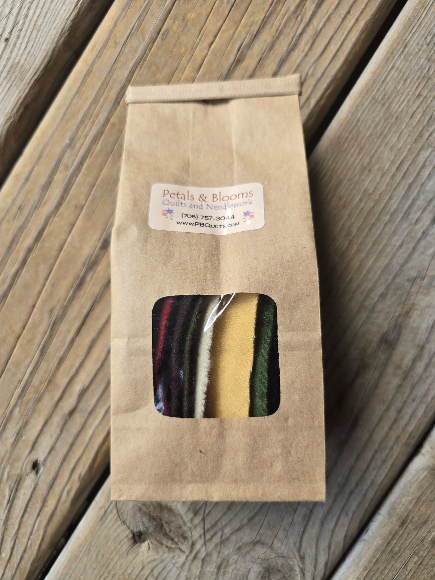 Petals and Blooms - Hand-Dyed Wool Grab Bags - 14 4" Squares