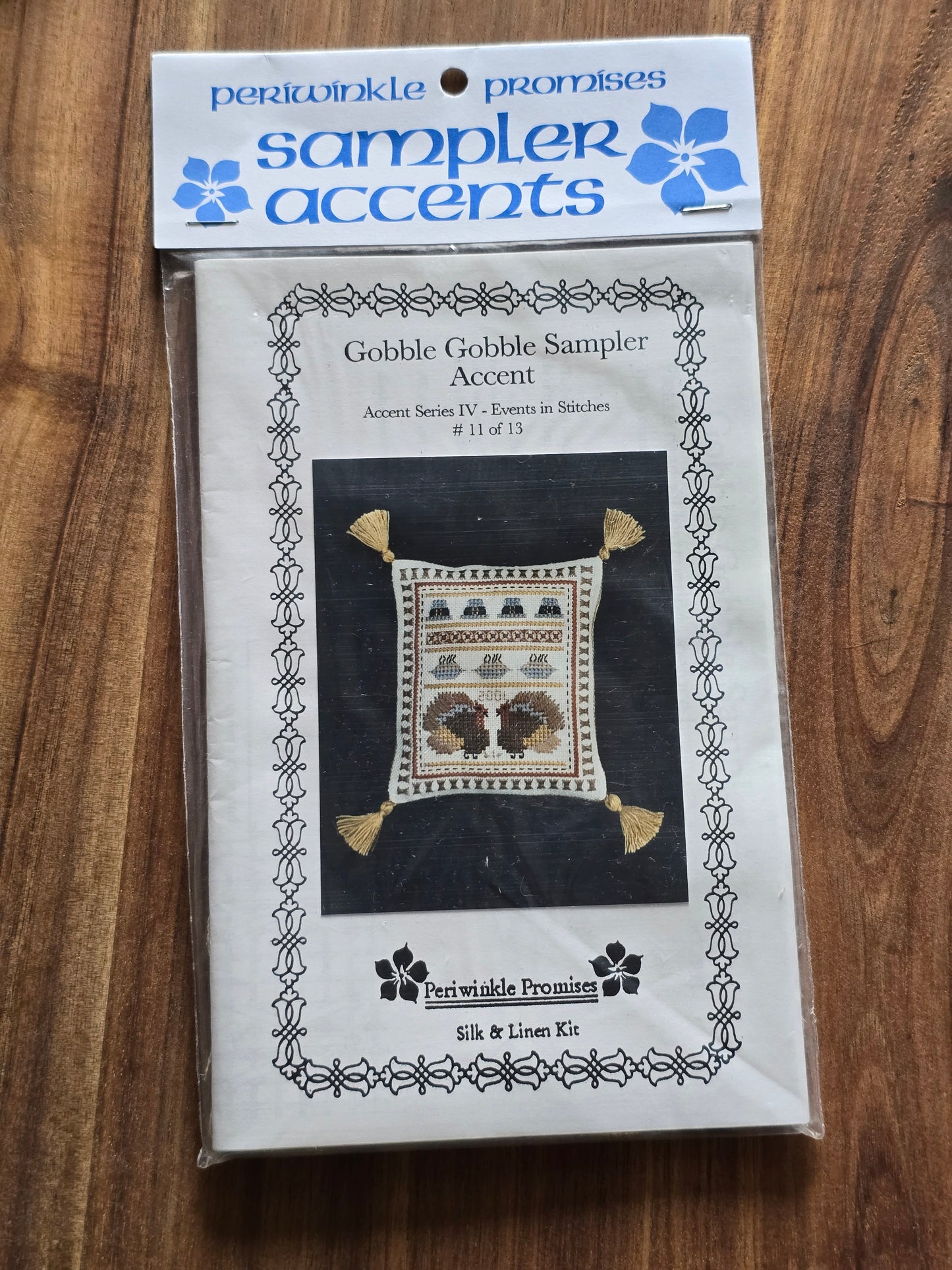 Periwinkle Promises - Sampler Accents - Gobble Gobble Sampler Accents - Cross Stitch Kit