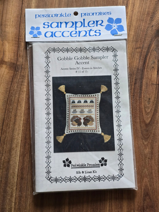 Periwinkle Promises - Sampler Accents - Gobble Gobble Sampler Accents - Cross Stitch Kit