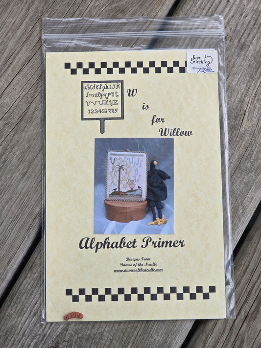 Dames of the Needle/Finger Work - Alphabet Primer - W is for Willow - Cross Stitch Pattern