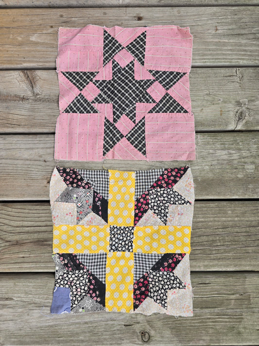 Vintage & Antique Quilt Blocks - Set of 2