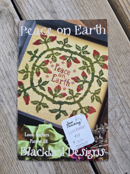 Blackbird Designs - Peace on Earth - Loose Feathers Pattern #28 - Cross Stitch Pattern