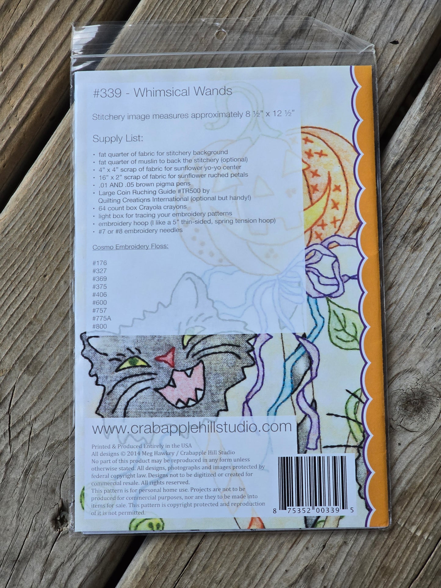Crab-apple Hill - Whimsical Wands - Embroidery Pattern