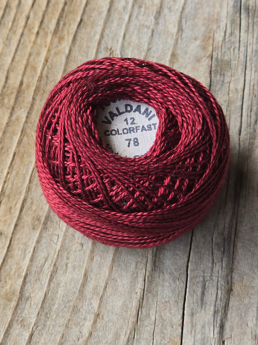 Valdani - Perle Cotton - Hand-Dyed - Size 12 - #78 - Thread