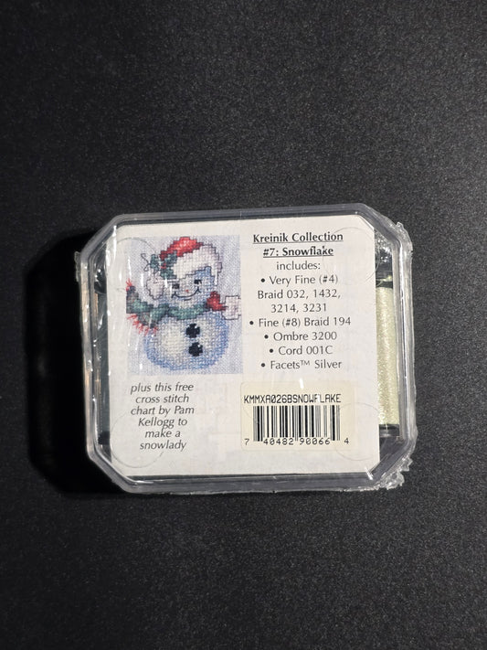 Kreinik - Collection #7 - Snowflake - Thread Set w/Pattern in Plastic Case