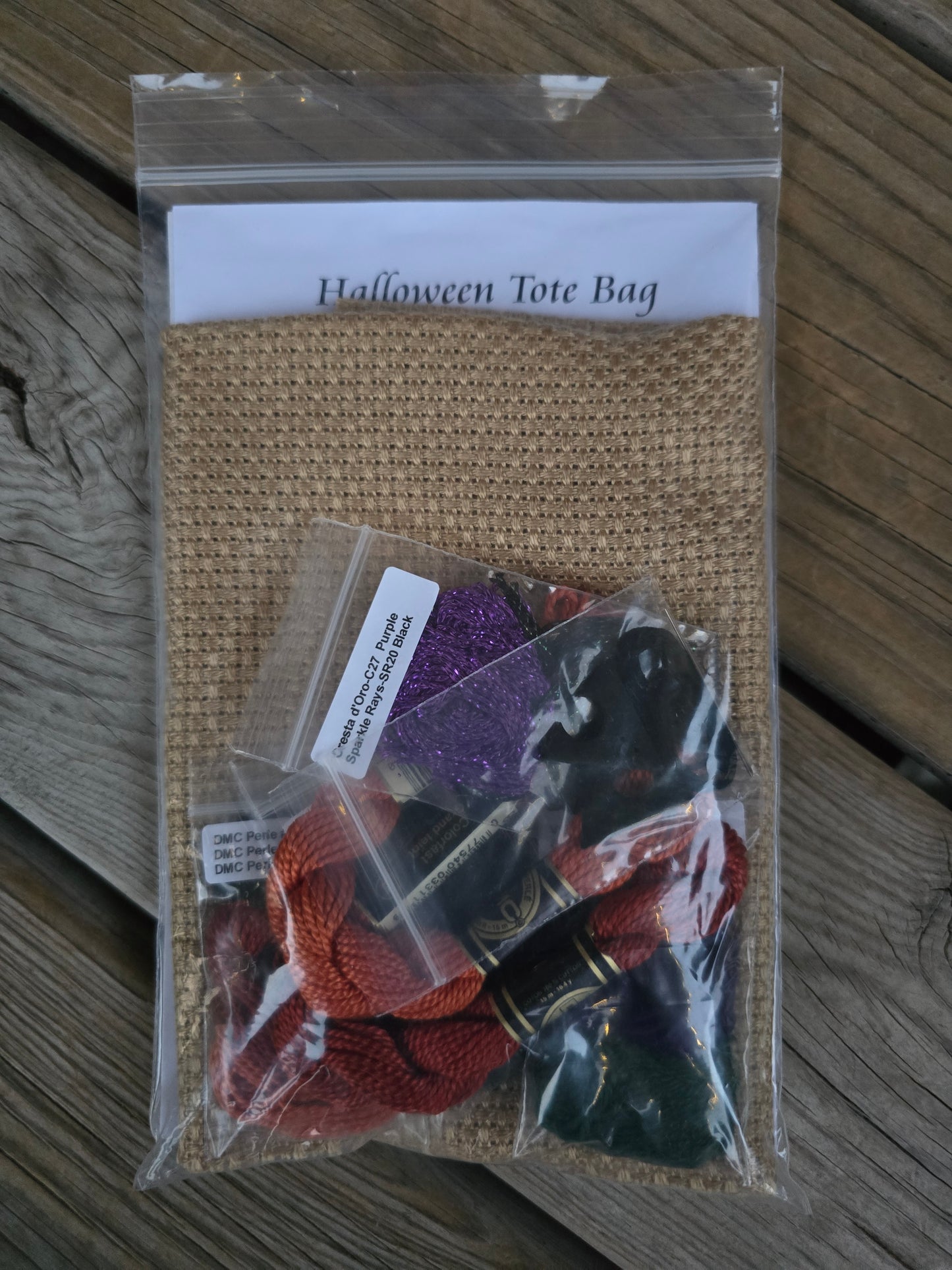 The Stitchworks- Fibers-n-Stuff - Halloween Tote Bag Kit