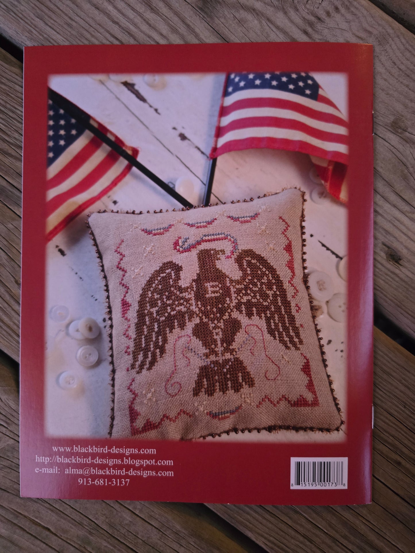 Blackbird Designs - Liberty Eagle - Sampler & Pincushion - Cross Stitch Pattern