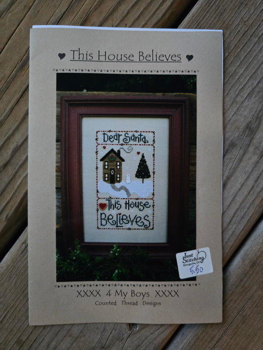4 My Boys - This House Believes - Cross Stitch Pattern
