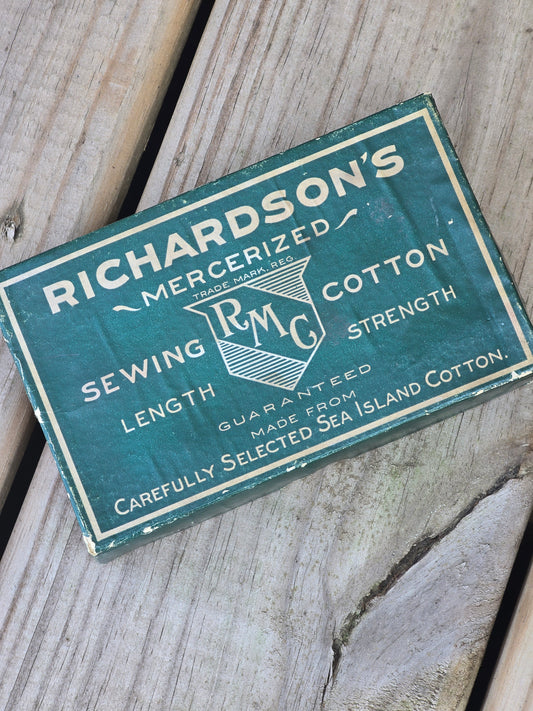 Vintage Box of Richardson's Mercerized Sewing Cotton - Notions