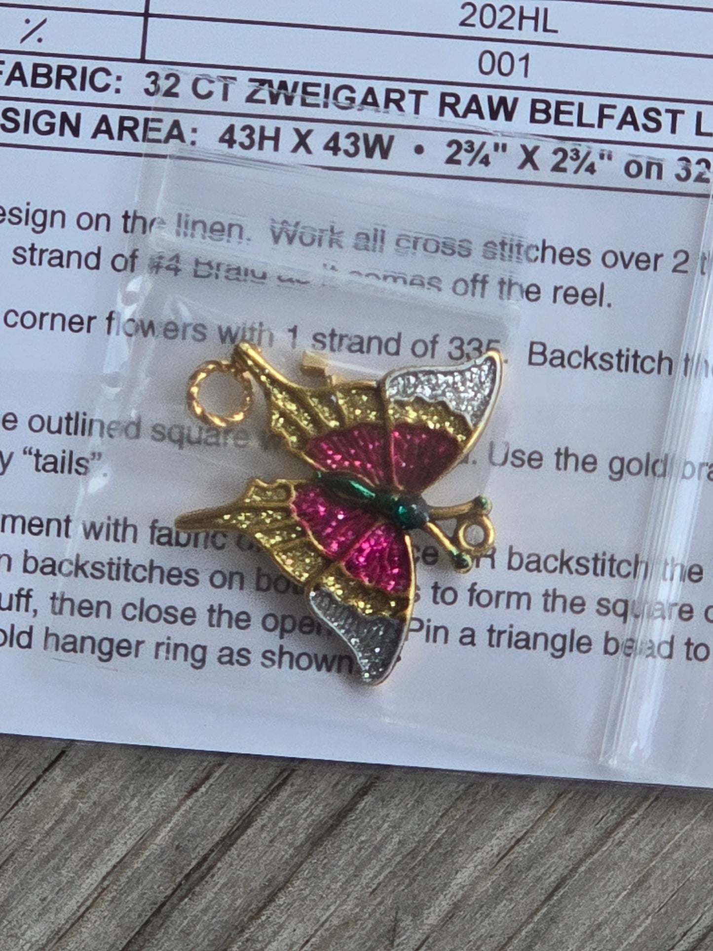 Just Nan - Christmas Butterfly Ornament - Limited Edition 2019 - JN314 - Cross Stitch Pattern