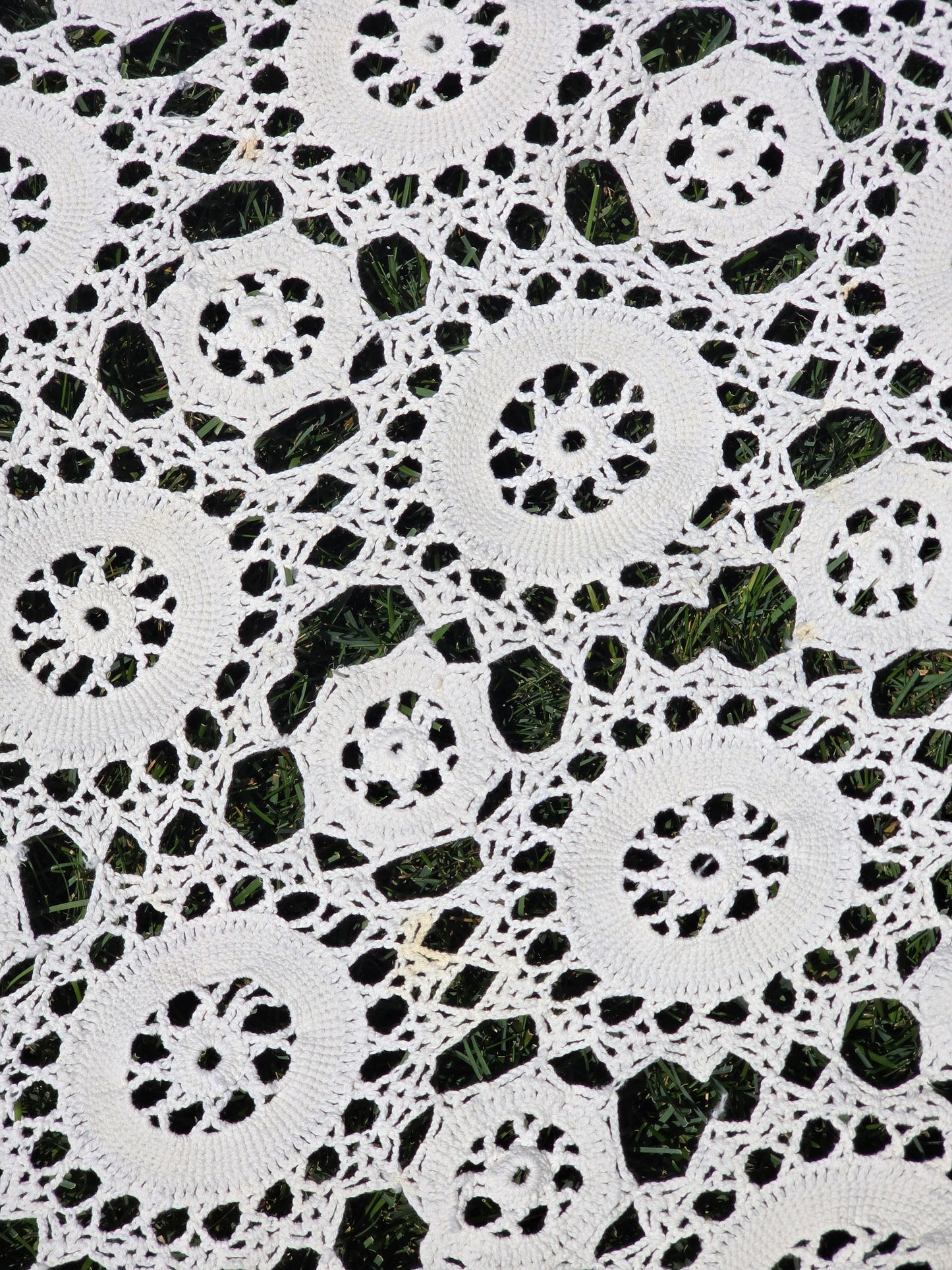 Vintage - Crocheted Tablecloth - 63" x 78" - Home Decor