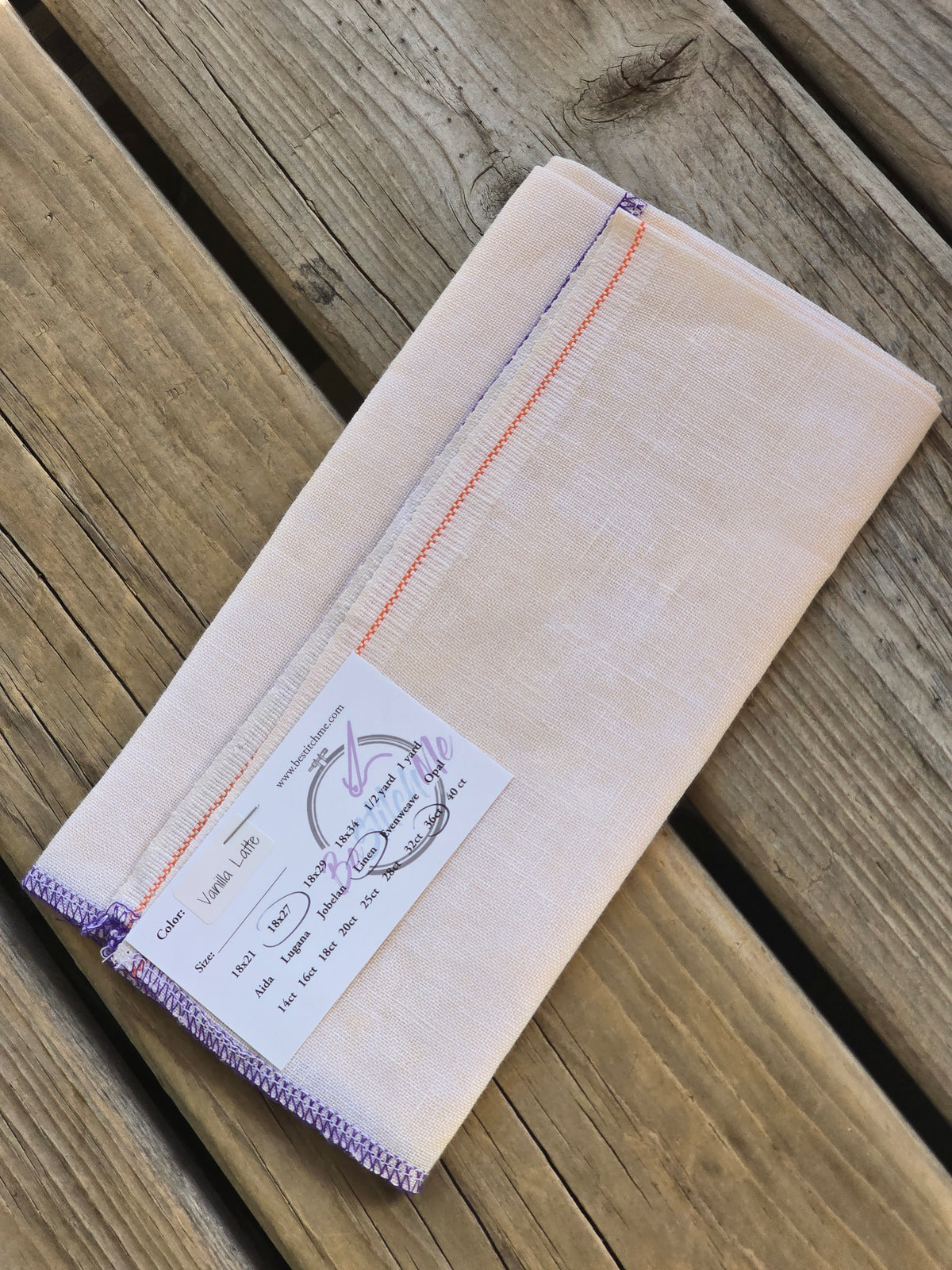 BeStitchMe - Vanilla Latte - 36ct Linen - Cross Stitch Cloth