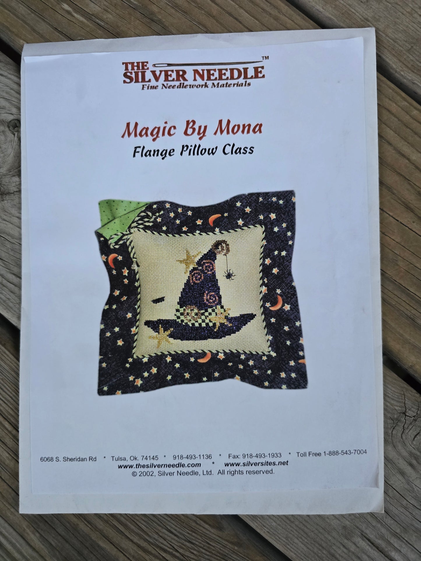 The Silver Needle - The Halloween Hat and Magic by Mona - Cross Stitch Kit and  Flange Pillow Instructions
