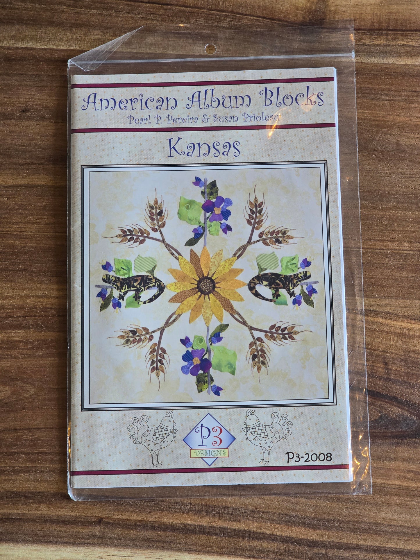 P3 Designs - American Album Blocks - Kansas - Applique Pattern