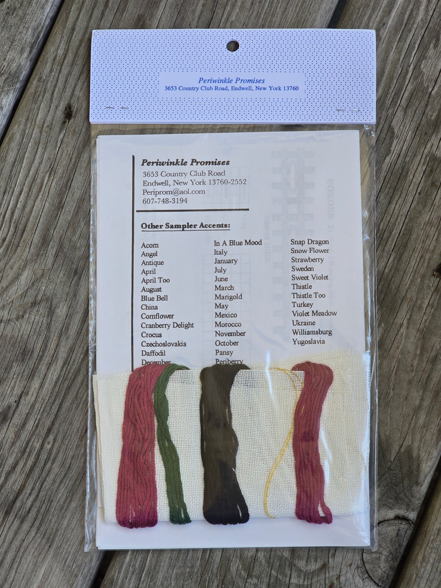 Periwinkle Promises - China Sampler Accent - Sampler Accents - Cross Stitch Kit