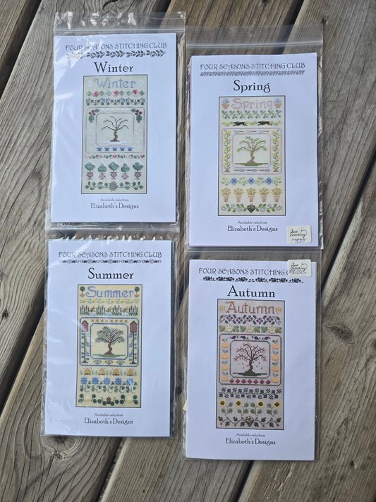 Elizabeth s Designs - Four Seasons Stitching Club - Winter, Spring, Summer, Autumn - Cross Stitch Kit