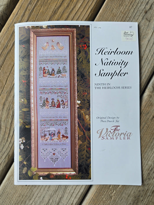 The Victoria Sampler - Heirloom Nativity Sampler - Cross Stitch Pattern