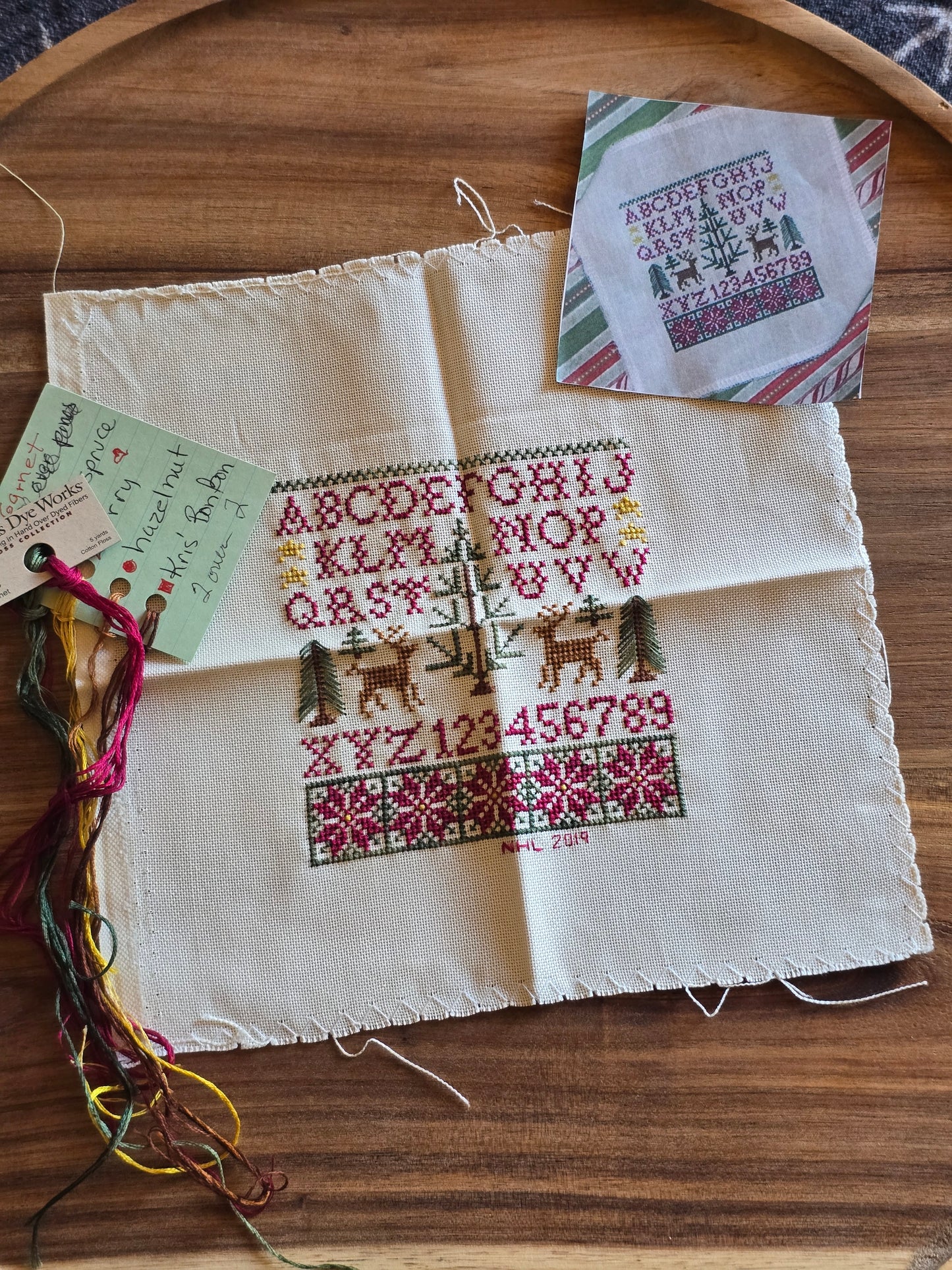 Blue Ribbon Designs - Stars Over Pines - Completed Cross Stitch