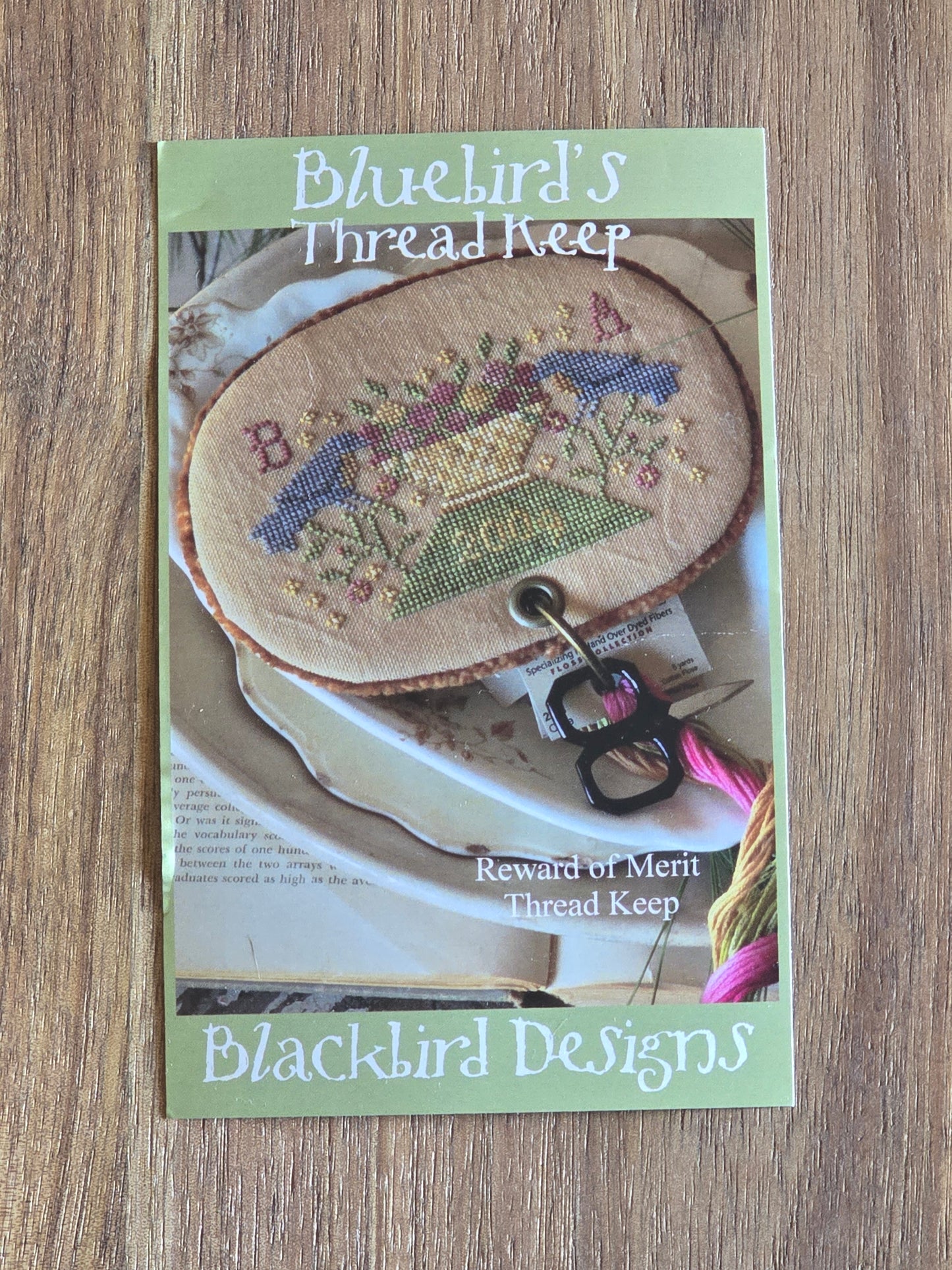 Blackbird Designs - Bluebird’s Thread Keep - Reward of Merit Thread Keep - Cross Stitch Pattern