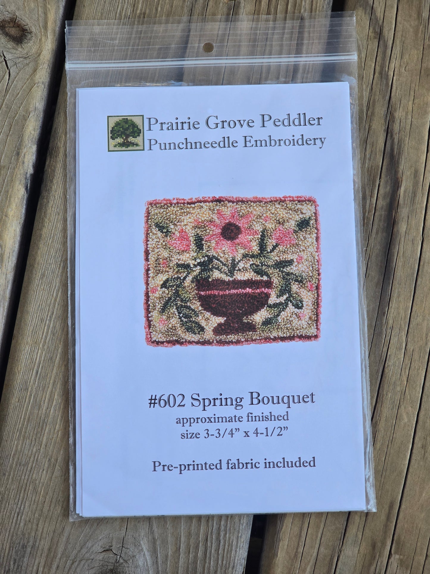 Prairie Grove Peddler - Spring Bouquet - Embroidery - Punchneedle Pattern
