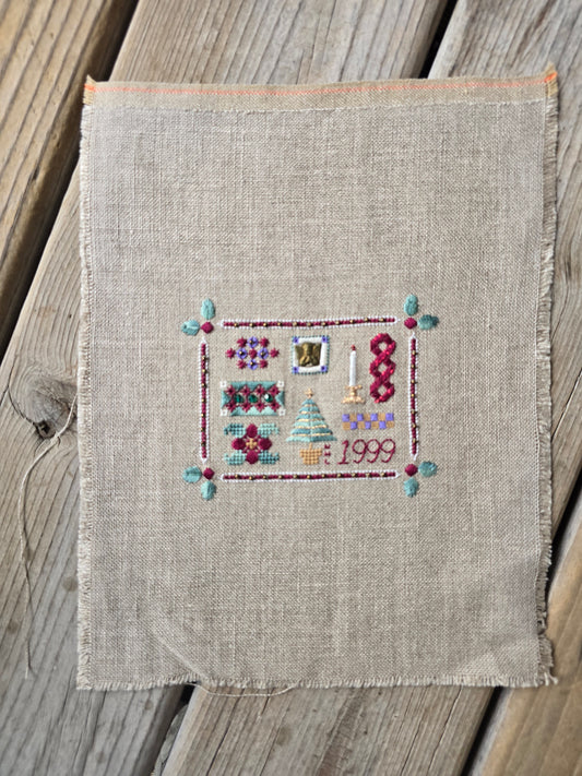 1999 Christmas Sampler - Completed Cross Stitch