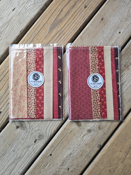 Fat Eighth Bundles - Reds & Tans