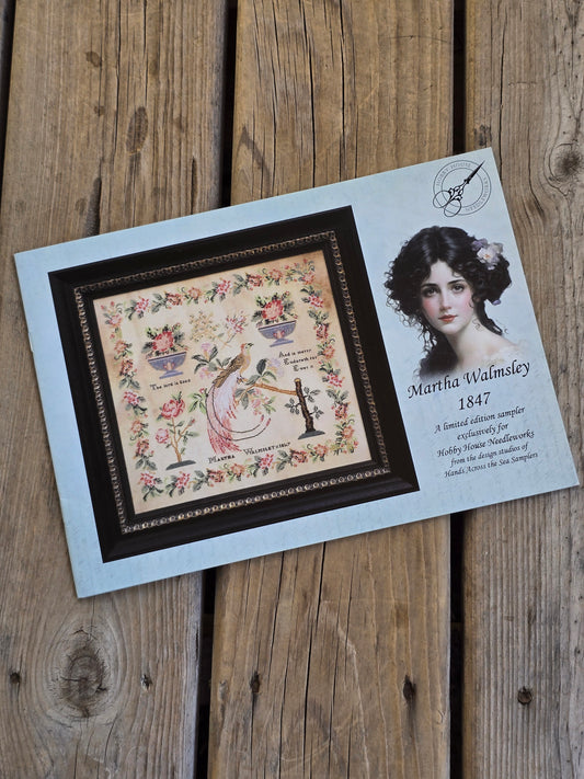 Hands Across The Sea Samplers - Martha Walmsley 1847 - Cross Stitch Pattern Booklet