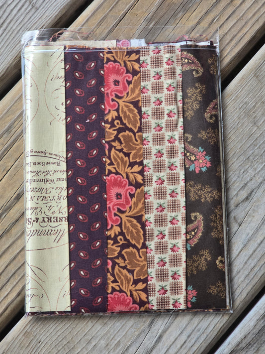 Fat Eighth Bundle - Eggplant & Tan