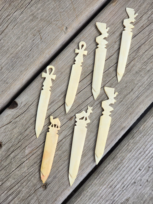 Vintage Bone Letter Openers - Set of 7 - More Stuff