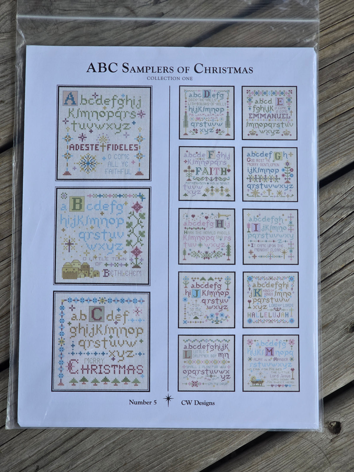CW Designs - ABC Samplers of Christmas -Collection One/Two - Number 5/6 - Cross Stitch Patterns