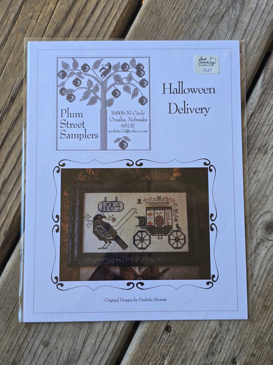 Plum Street Samplers - Halloween Delivery - Cross Stitch Pattern