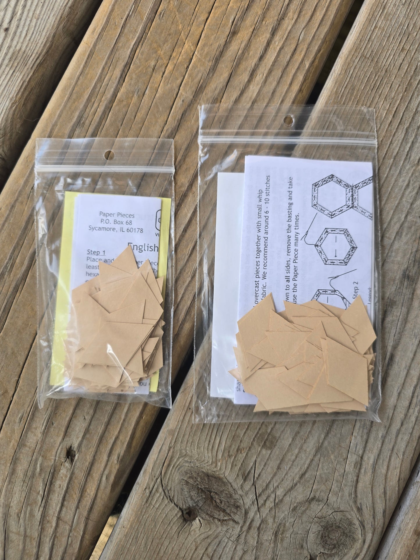 Paper Pieces- 1" 6 Point Diamond - 75 Pieces