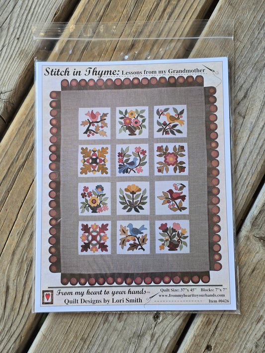 From My Heart to your Hands - Stitch in Time: Lessons from my Grandmother - Quilt Pattern
