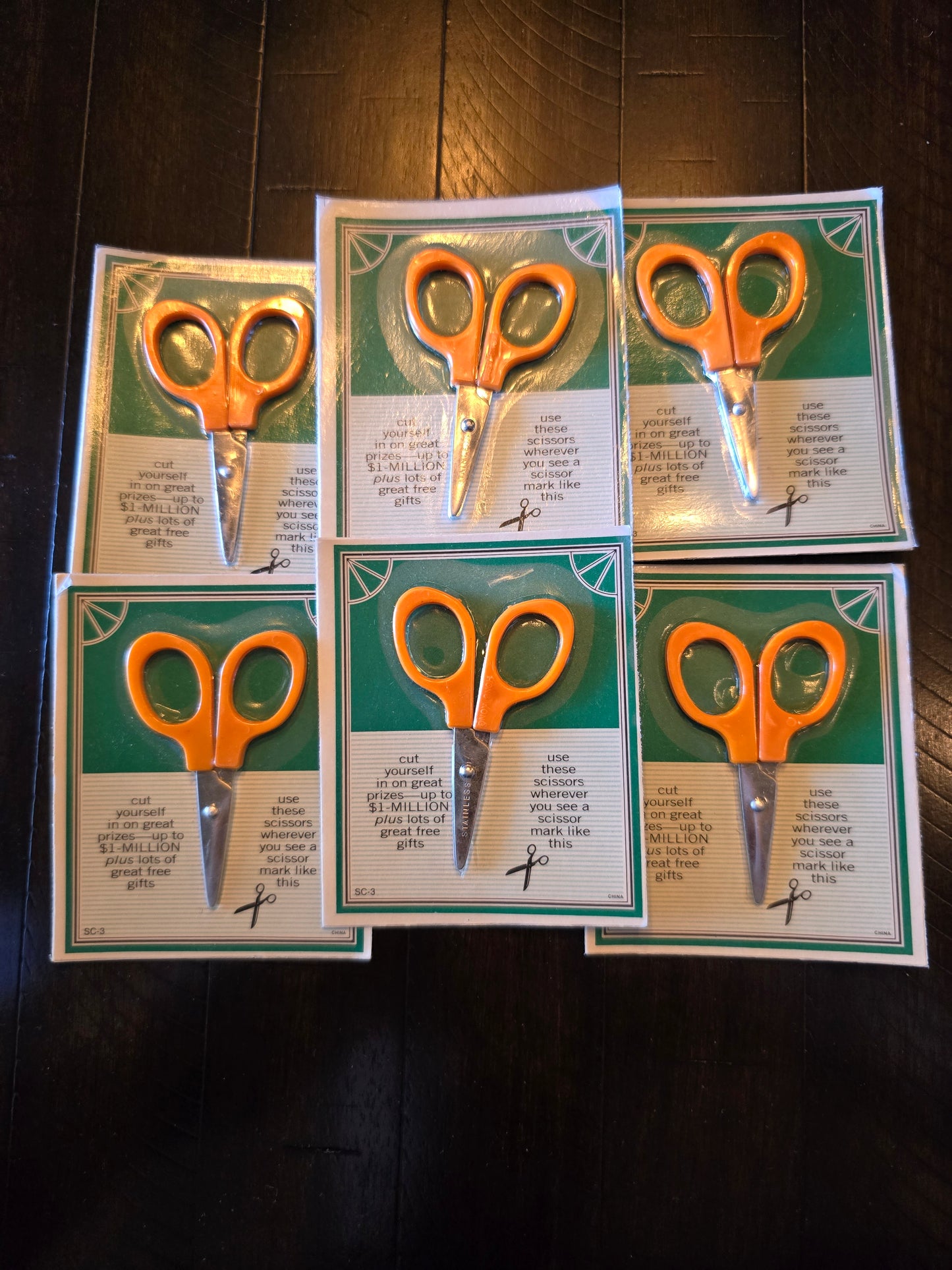 Vintage Mini Scissors with Orange Handles