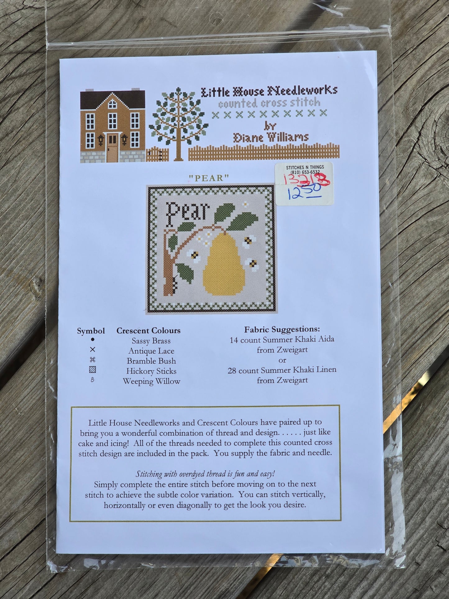 Little House Needleworks - Pear - Cross Stitch Pattern