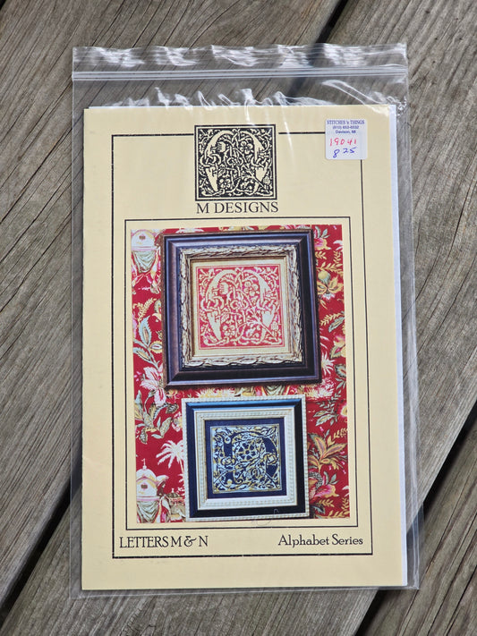 M Designs - Alphabet Series - Letters M & N - Cross Stitch Pattern